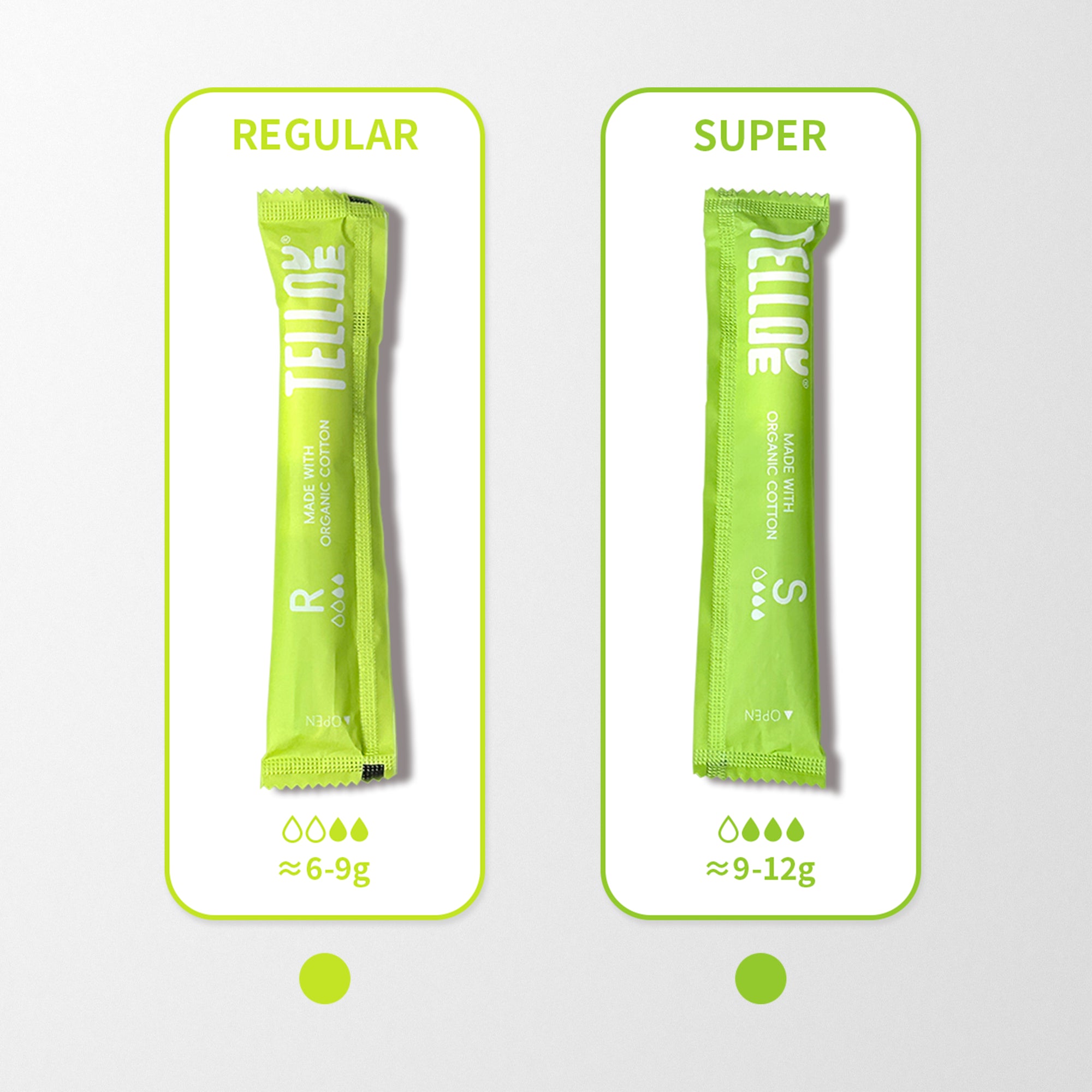 Tellove®  Tampons Regular&Super Absorbency 8 Count