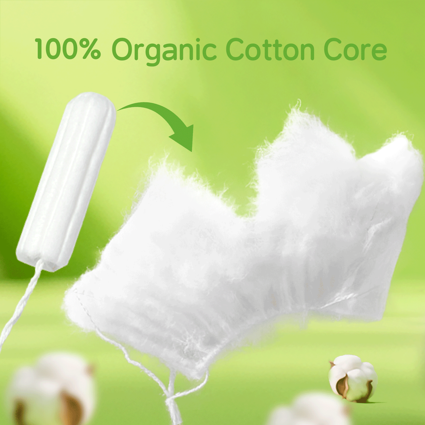 Tellove Tampons with 100% Organic Cotton Core - 48 Count(24 Regular, 24Super), Featuring 360° Comfort-Expand Technology with BPA-Free Applicator, Leak-Proof for 8 Hours, Comfort-Fit for Sensitive Skin